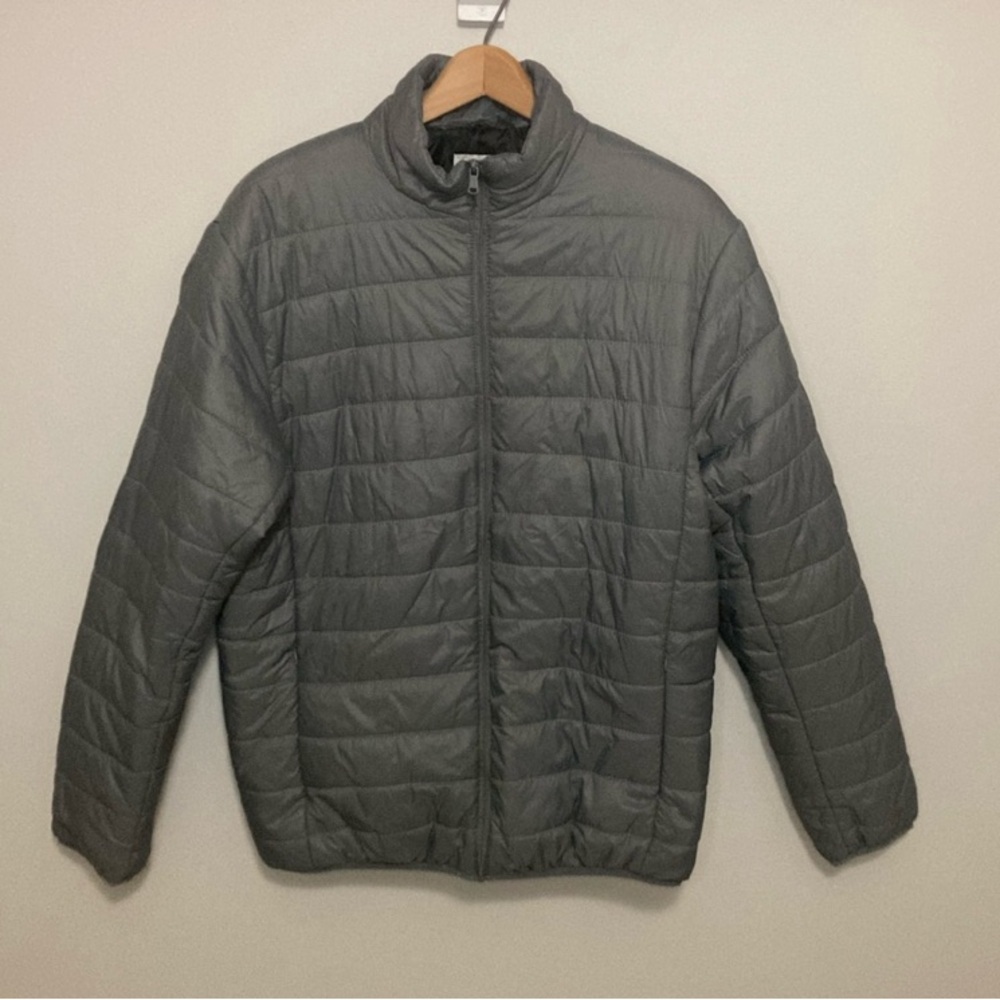 Men’s West Loop Gray Puffer Jacket, Size XL Extra Large, Winter Fall Coat